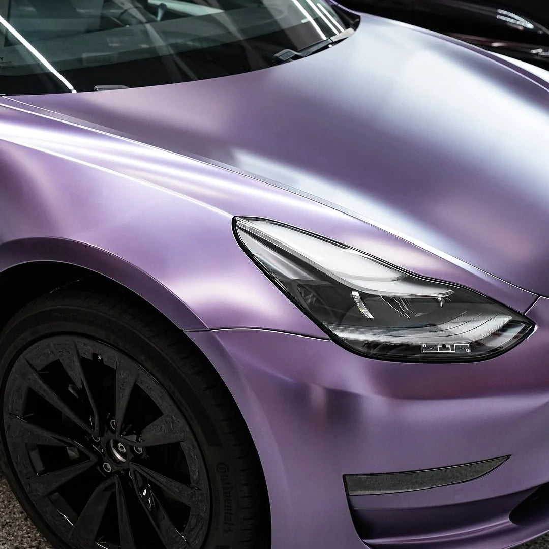 FROZEN SATIN METALLIC PLUM PURPLE