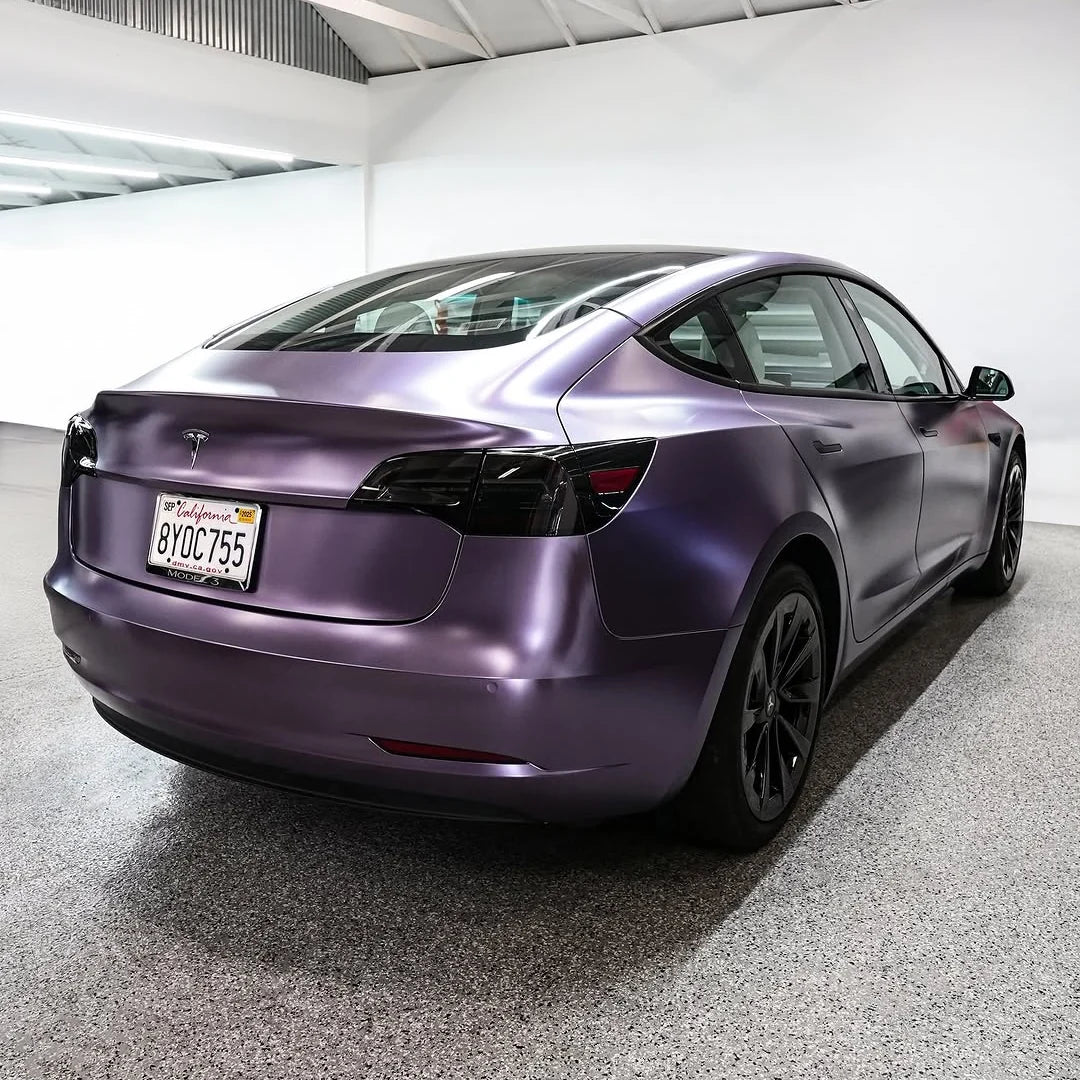 FROZEN SATIN METALLIC PLUM PURPLE