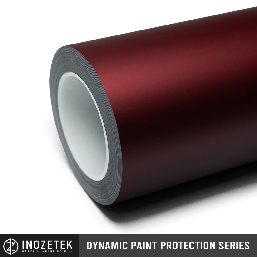 SATIN LIQUID METALLIC BLOOD RED
