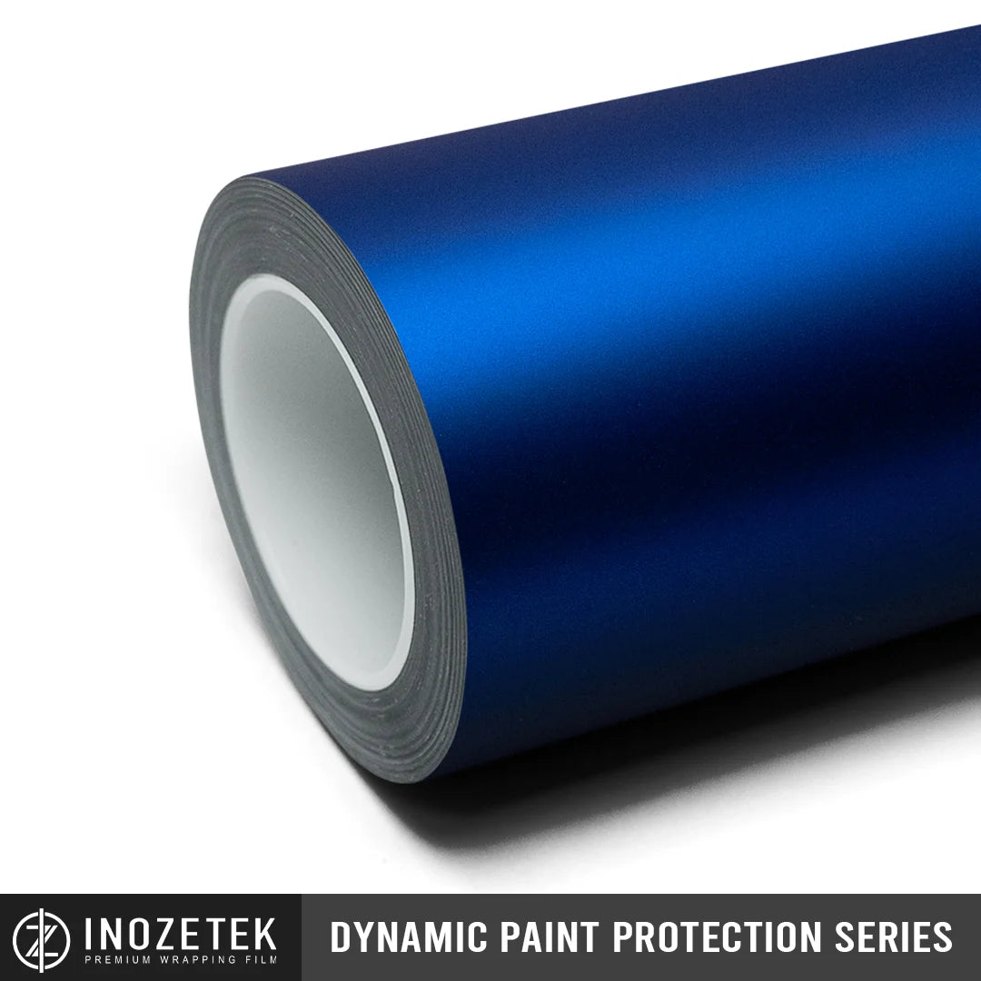 SATIN LIQUID METALLIC AZURE BLUE